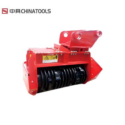 China Hydraulic Excavator Mulcher Attachments 600mm Rotor Length 580-950kg Overall Weight for sale