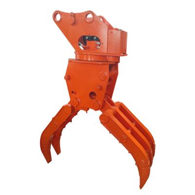 China Versatile Crawler Hydraulic Log Grab For Multi Purpose Wood Stone Grapple For Excavator for sale