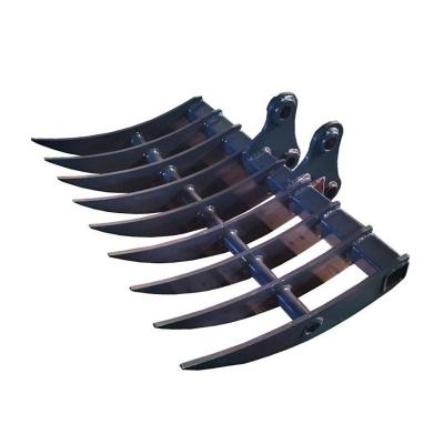 Chine Q345B Mini Excavator Rake Attachments OEM avec un nombre de dents personnalisé et une solution abordable à vendre