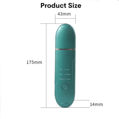 China Cheap Ultrasonic Deep Cleansing Mineral Face Skin Scrubber Spatula Deep Facial Cleanser for sale