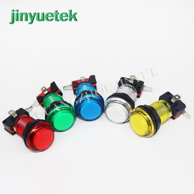 China For custom electronic games Jinyuetek RGB arcade sanwa button 30mm, push button for sale