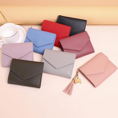 China Waterproof Women's Wallet Female Clips Money Female Leather Bag Clutch Purse Card Holder PU Leather Wallets L0285-1 for sale