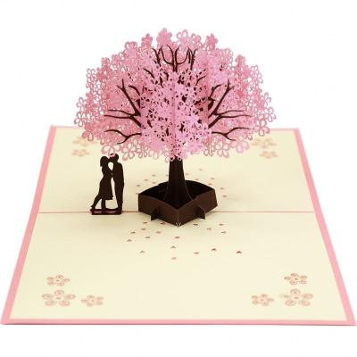 China 3D Europe Pop UP Cards Valentines Day Gift Postcard With Envelope Stickers Wedding Invitation Greeting Cards for sale