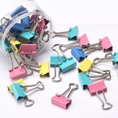 China New Office Stationery Dovetail Clip Metal Color Folder Office Accessories About 3*2cm for sale