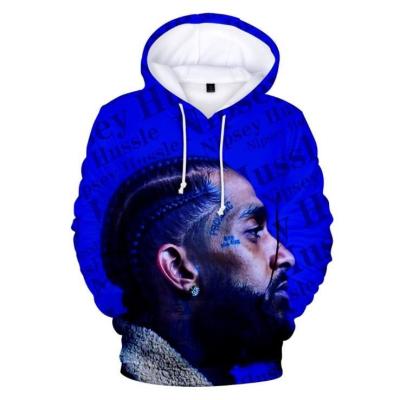 China Nipsey Hussle American Digital Casual 3D Breathable Hitter With Hood Sweater Wholesale Mens Fashionable Hoodie for sale