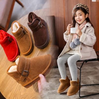 China Light children's snow throws 2020 new winter boys and girls plus warm cotton velor thick baby shoes soft bottom non-slip shoes for sale