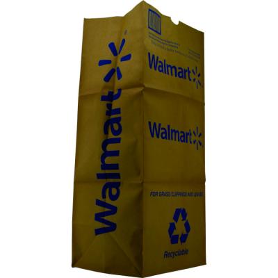 China Large Customized Brown Kraft Paper Recyclable 2 Ply Lawn Leaf and Trash Kraft Paper Bags 5 Pack Lawn and Leaf Trash Paper Bags for sale