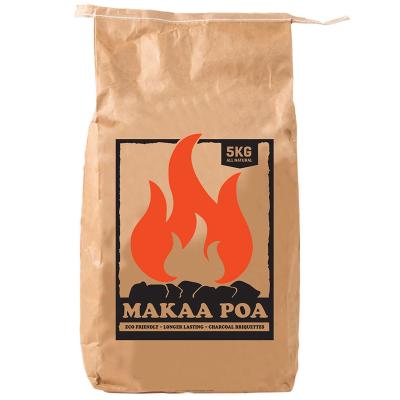 China Recyclable Kraft Paper Bag For Packaging Charcoal for sale