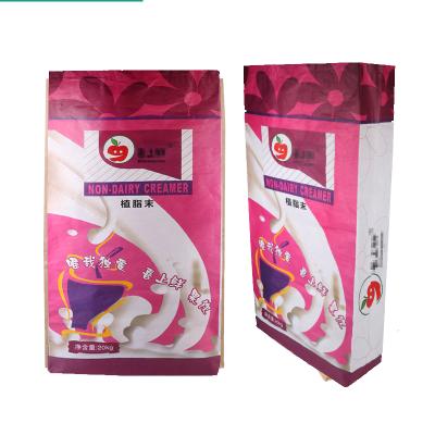 China 25kg 50kg Biodegradable Skim Milk Powder Bags Packaging Kraft Paper Bags Food Material for sale