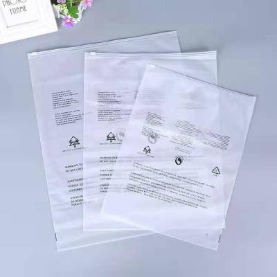 China Recyclable Custom Matte Zip Lock Frosted Cosmetic Make Up Plastic Underwear Bag Zipper Bag for sale