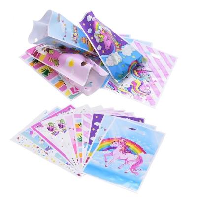 China Recyclable Plastic Bags Kids Birthday Gift Bag Baby Shower Wedding Decoration Candy Die Cut Plastic Bag for sale