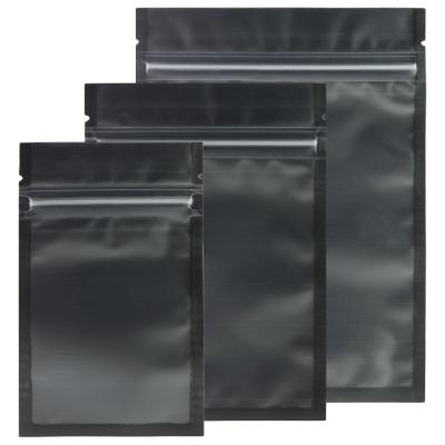 China Matte Recyclable Assorted Sizes PVC Clear Black Zip Lock Bags PE Plastic Flat Zip Lock Package Bag for sale