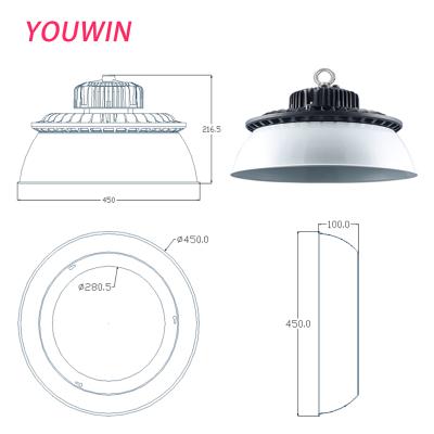 China Youwin Indoor Low Cost UFO LED High Bay Lamp Warehouse IP65 Fixtures 100W 150W 200W Waterproof High Bay Light for sale