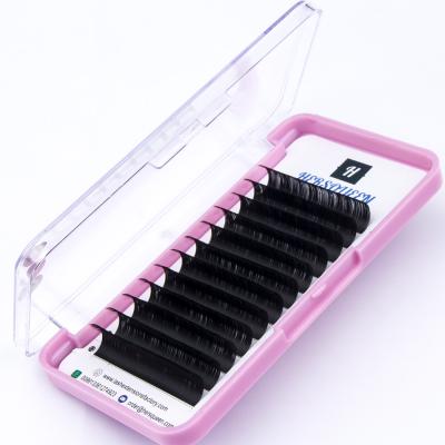 China Natural Silky Soft Matte Black 0.15 Mink Lash Extension Trays Classic Lower Single Lashes Faux Eyelash Extensions Individual Luxury Private Label for sale