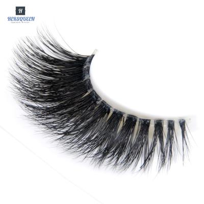 China Tapered Clean Mink Fur Lashes Premium High Quality Reusable Transparent Invisible Brand Tape Real Eyelashes for sale