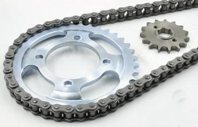 China N5322220 Steel Motorcycle 428 Chain And Sprocket Kit For TVS HLX for sale