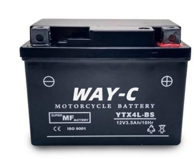 China Plumbum Motorcycle Battery Moto Acid Battery Charger YTX4L-BS Te koop