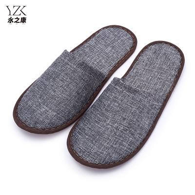 China Exquisite Disposable Hotel Amenities OEM Luxury Eco-Friendly Disposable Biodegradable Bedroom Travel Spa Airline Linen Hotel Slippers for sale