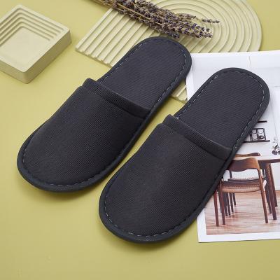 China Exquisite Disposable Hotel Amenities OEM Customized Factory High Quality Custom Bedroom Travel Disposable Women Men Washable Hotel Slippers for sale