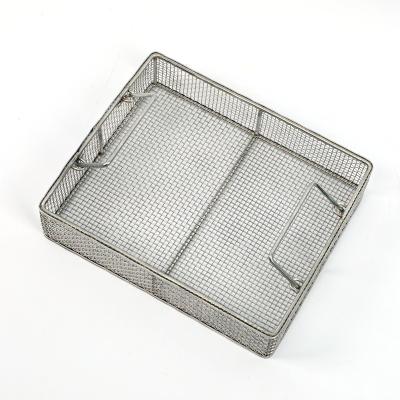 China Sustainable Customized 304 Rectangle Stainless Steel Storage Wire Mesh Screen Basket for sale