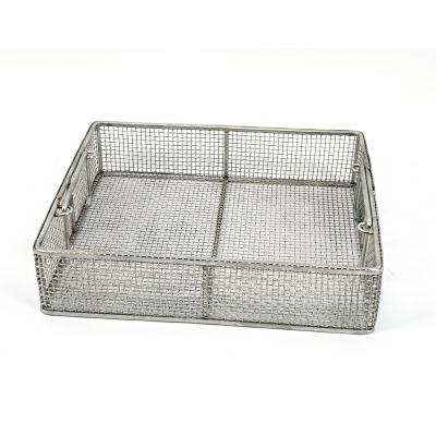 China Customized Viable Stainless Steel Wire Mesh Sterilization Basket Medical Wire Mesh Basket for sale