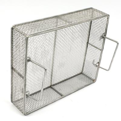 China Sustainable Customized Hot Selling 304/201 Stainless Steel Wire Mesh Basket Sterilization Mesh Basket / Disinfect Baskets for sale