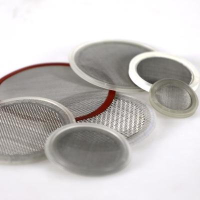 China Customized ss304 single ss316 6 micron 20 micron 50 micron stainless steel round shape computer screen filter mesh disc for sale