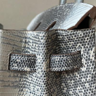 China Fashion Top quality Snowflake lizard skin 30CM hand-sewn tote bag Fashion trend temperament designer handbag for women luxury for sale