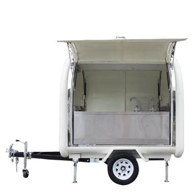 China Multifunctional Hot Selling Commercial Supply Fiberglass Hot Dog and Ice Cream Food Trailer for sale