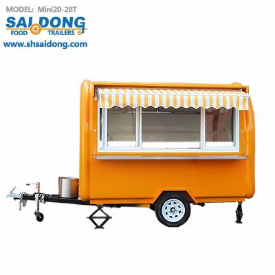 China Commercial supplying popular electric mobile food trailer truck BBQ food cart for sale for sale