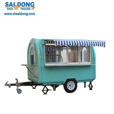 China Best kitchen van coffee fiberglass global mobile cart trailer commercial catering catering truck for sale for sale