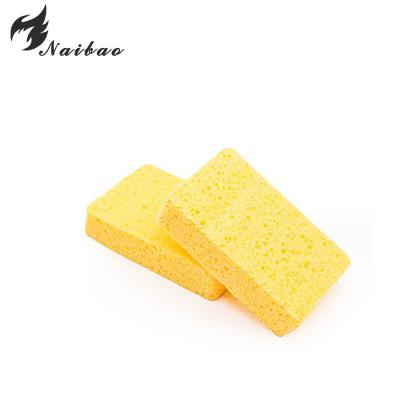 China Sustainable Natural Compostable Large Cellulose Dish Wood Loofah Sponge Cotton Pulp Clean Pad 8 Pcs For Washing Dishes for sale