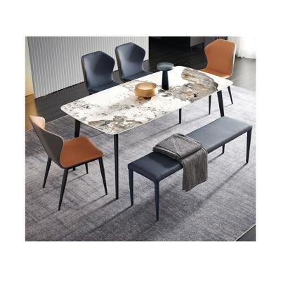 China Carbon Steel Support 10 Seaters Dining Table Contemporary Single Rock Dish Bestselling Dining Table for sale