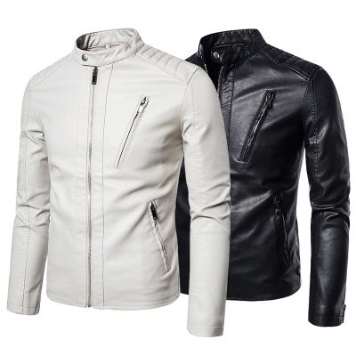 China Custom PU Leather Jacket Mens Motorcycle Leather Jacket Bomber Jacket Mens Vintage Motorcycle Jacket for sale