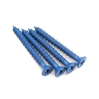 China High Quality Customizable Hex Pan Head Blue Masonry Concrete Cement Anchor Screws With Drill Shank for sale