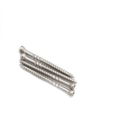 China 304 316 Stainless Steel Square Slotted Flat Chipboard High Quality Tapping Screws for sale