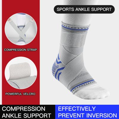 China Basketball Sports Adjustable Safety Sleeve Compression Protection Ankle Brace Fitness Foot Ankle Support Nylon for sale