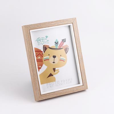 China Decorative Photo Frame Custom Logo Photo Frame For Table Top Display Decortive MDF Natural Matte Finish Wood for sale