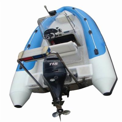 China Cheap Price PVC Rib 710 FRP Boat Fiberglass Rigid Hull Inflatable Boat for sale