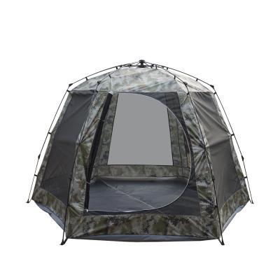 China Bestseller 4-6 Person Double Layers Cotton Game Camouflage/Field Filling Automatic Large Winter Party Camping Glamping Tent for sale