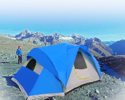 China Fiberglass 8-10 Person Double Layers Largest Family Size Camping Tent For Events for sale