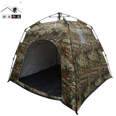 China Camouflage / Field Game Wholesale 3-4 Person Ice Camping Quick Open Winter Fishing Tent for sale