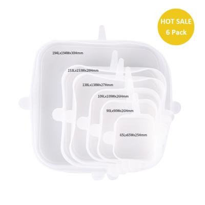 China Lohas Food Grade Silicone Viable Lids Covers Universal Silicone Food Storage Cover Silicone Stretch Lids for sale