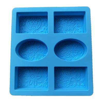 China Sustainable Silicone Soap Molds 12 Cavities Mixed Patterns Soap Making Supplies for sale