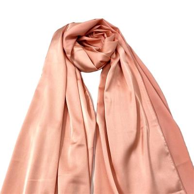 China Wholesale high quality cheap price dyed scarf hijab satin hijab satin shawl polyester solid colors can do to place order for sale