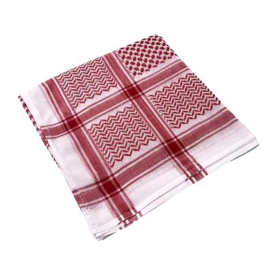 China Square Middle East Arabic Head Covering Scarf For Men Saudi Arabia Kuwait Dubai Polyester Muslim Islamic Shemagh Scarf In Stock for sale