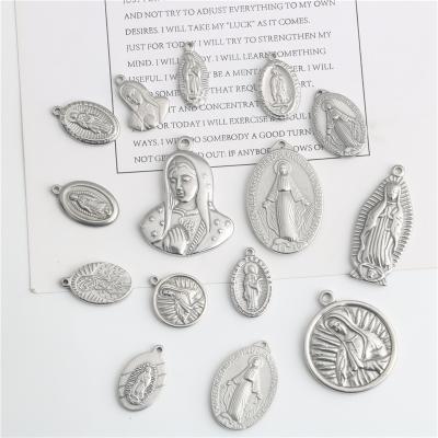 China Stainless Steel Virgin Mary Pendant Bracelet Accessories DIY Necklace Jewelry Accessories P39 for sale