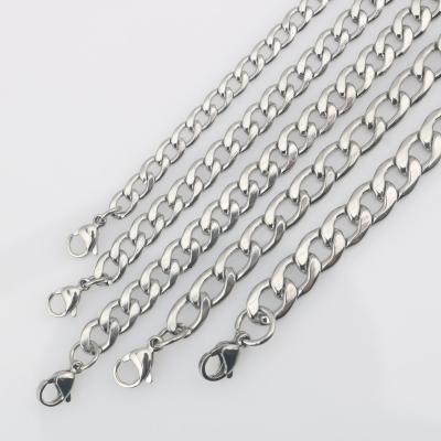 China Other 1:1 Stainless Steel NK Silver Chain For Women Men Charm Fashion Link Chain Necklace Bracelet Hip Hop Jewelry for sale