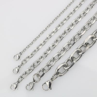 China Other wholesale men's and women's stainless steel o-corner necklaces for sale