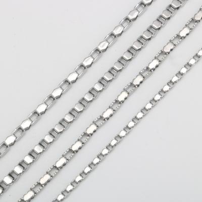 China Wholesale DIY Long Stainless Steel Box Chain Venice Box Chain Venice Box Chain Bracelet Necklace Chain for sale